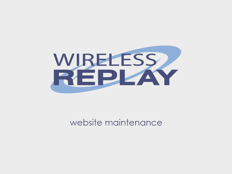 Wireless Replay - website maintenance